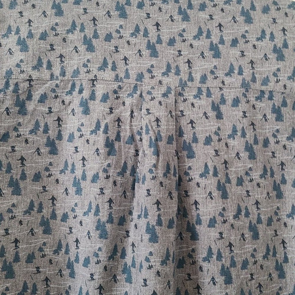 Peter Millar Mountainside Cotton Flannel Shirt Skiers and Evergreens XXL - Picture 4 of 10